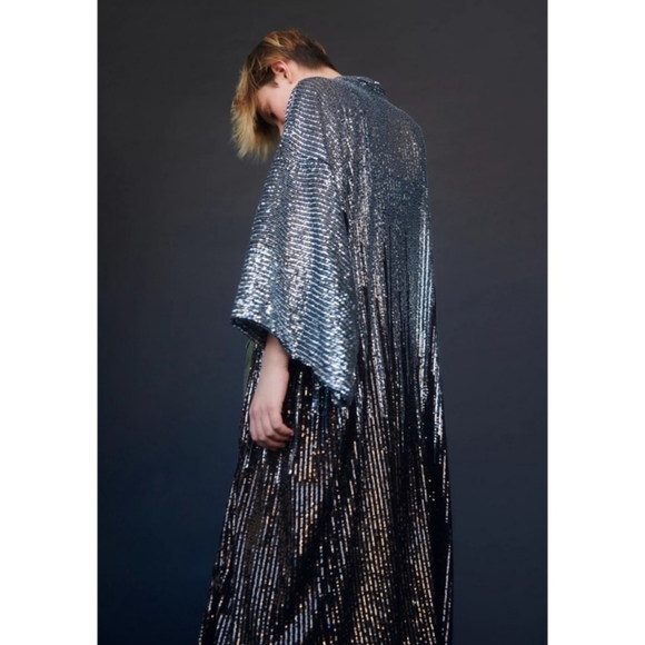 FREE PEOPLE Party On Sequin Kimono Jacket Duster - Picture 11 of 11